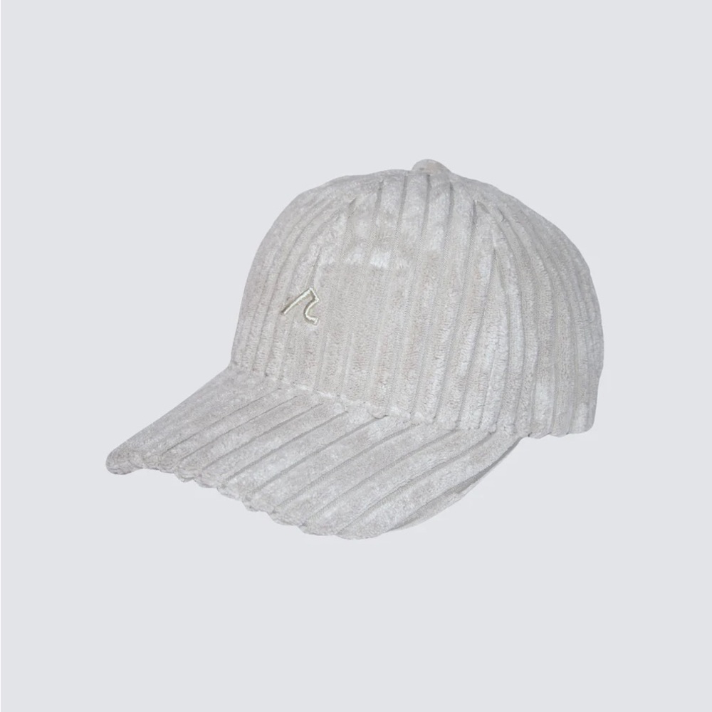 Redvanly Panel Corduroy Hat In Glacier Gray